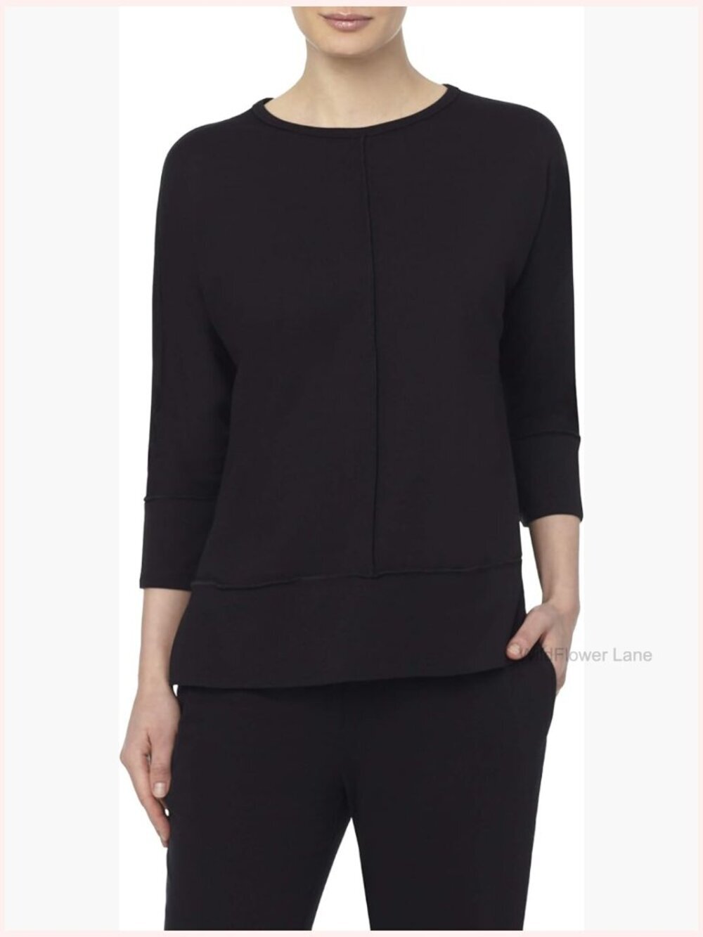 3/4 Sleeve Dolman Tunic Top Ultra-Soft Boat Neck